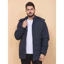 Bobojaco Windbreaker Waterproof Jacket Imported Thick Lined With Removable Cap And Pockets Winter 2025 Simple Zipper Pocket - Màu xanh hải quân - Xem 8