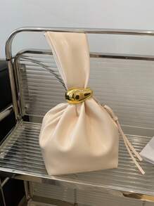 Elegant Versatile Lantern Shaped Handbag, High-End Design Tote Bag, Suitable For Shopping, Wallet, Young Women, College Students, Office Ladies, Commuting, Suitable For Office, University, Work, Business, Commuting, Outdoor Activities, Travel And Sightseeing