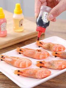 4PCS Condiment Squeeze Bottles, Ketchup Bottle, Salad Dressing Bottle, Mustard Bottle, Soy Sauce Bottle, Reusable Leakproof Portable, Kitchen Cooking, BBQ Seasoning, Picnic Essential, Camping Supplies, Food Lovers, Kitchen Storage, Practical Gadgets, Sauce Bottles, Condiment Dispenser, Dipping Sauce Bottle, Mini Condiment Bottles, Easy To Squeeze, Easy To Carry. - Multicolor - View 9