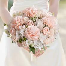 1/3PCS Artificial Flowers Silk Tea Roses Bouquet Chrysanthemum Plastics Plants Bridal Bouquet Valentine's Day Fake Plants Wedding Decoration DIY Wreath Material, Bride Holding Wrist Flower Decoration Accessories, Wedding Car Decoration, Lintel Arch Decoration, Home, Dining Room, Bedroom, Vase Decoration, Birthday Party Decoration Materials New Year Gifts,Fall Decor,Autumn - Champagne - View 5