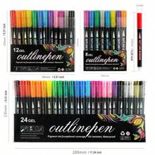 Double Line Outline Pens, Highlighter Pen Self-Outline Metallic Markers Glitter Writing Drawing Pens For Card Writing, DIY Art Crafts Gift School Supplies, Back To School