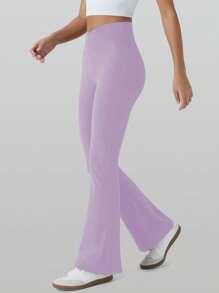 RUNONWHEELS 5 High Waist Flared Pants Daily Fitness Sports Leggings, Women Butt Lifting Yoga Leggings,Women's High-Waisted Cross Design Flared Leggings Suitable