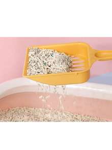 Producto de limpieza de caja de arena para gatos con diseño de caramelos de colores, 1 pieza de pala de plástico PP para caja de arena de mascotas - sin necesidad de electricidad, resistente y duradera, fácil de limpiar, producto de limpieza para mascotas, pala grande para caja de arena de gato, herramienta de limpieza de inodoro para gatos, reutilizable, multicolor - Multicolor - Ver 3