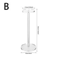 Perchero transparente elegante de acrílico para sombreros con correa de piel sintética negra - Perfecto para sombreros tipo fedora, pelucas y accesorios de cabello | Diseño independiente para decoración de dormitorio, centro comercial y peluquería, decoración de cabello