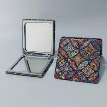 1pc, Small Mirror - Ultra Portable, Pocket Size, Foldable, Lightweight, Ultra-Thin, Convenient Handheld Vanity Mirror, Handheld Double-Sided Mirror For Travel, Office And Bedroom,Perfect Gift For Birthday, Mother's Day And Other Celebrations