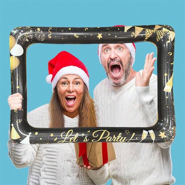 1 قطعة إطار صور قابل للنفخ ، إكسسوار تصوير شخصي للمرأة في عيد ميلادها، حفل الزفاف ، الحفلات ، السيلفي