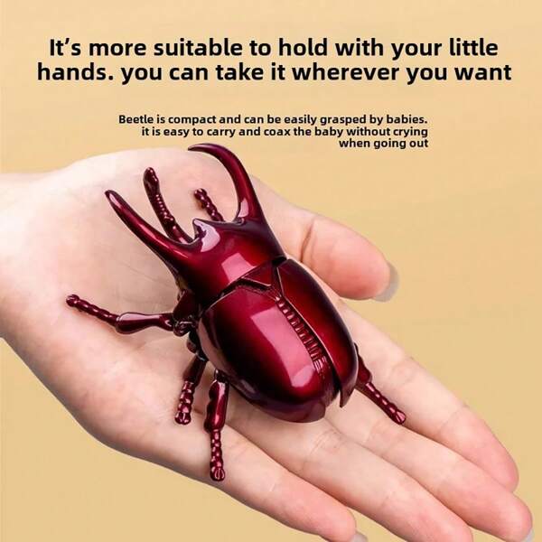 1pc Clockwork Beetle Toy, Creative Prank Prop, Walking Insect Model Toy, Ideal Gift For Teens And Youths