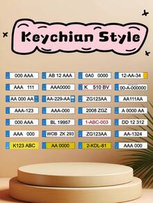 1 Stück Schlüsselanhänger mit individueller Kfz-Kennzeichen Plakette, individueller Name Schlüsselanhänger, individueller Kfz-Kennzeichen Schlüsselanhänger, individueller Nummernschildacryl Schlüsselanhänger, personalisierter Autoschlüsselring, individuelle Kfz-Accessoires für Familienmitglieder, Schulmaterial, Rückkehr zur Schule, Schulgeschenk, für Büro, für Schule, für Klassenzimmer, für Lehrergeschenke, für Jungen und Mädchen, für Teenager, Oberschüler, Studenten, bunt, süß, niedlich, witzig, Kawaii, Y2K, stylisch, individualisiert, ideale Geschenke für ihn, zarte Romantik, Wintermode, Reiseorganizer, 2000er Stil - Schlüsselanhänger aus Stahl + Ring zum Aufhängen - Übersicht 4