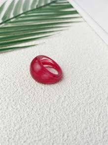 1pc Retro Minimalist Resin Ring, Fashion & High-Quality, Suitable For Daily Wear