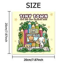 TINY TOWN: Coloring Book For Adults Featuring Cute Cozy Daily Activities For Relaxation (Cozy Spaces Coloring),Back To School,School Supplies
