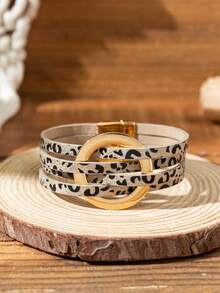 1 Pc Women Simple Leather Strap Crossed Bracelet - Fashionable Everyday Multifunctional Summer Vacation Boho Style Bracelet, Beach Holiday Travel Essential, Stackable, No Gift Box - Blue - View 11
