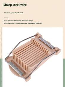 1 Pieza Rebanador de embutido de acero inoxidable, herramienta para cortar jamón en casa, rebanador de huevos de cocina, divisor de huevos y queso, pelador de huevos, cortador de huevos, utensilios de cocina, huevos