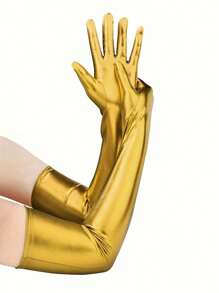 D EXCEED 1 Pair Women's Long Paint Gloves Opera Party Glove Costume Stretchy Adult Size Elbow Length Halloween Costume Cosplay Festival Decoration Gift Tea Party Prom Celebration