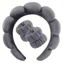 1 Packung Spa Stirnband zum Gesichtwaschen oder für Gesichtsbehandlungen, Hautpflege Stirnbänder, Make-up Haarband Schwamm, Frottee Stirnbänder, Gesichtswasch Stirnband, Volumen Haarband für Sport oder Yoga, Mode Accessoires für Frauen und Mädchen, tolle Geschenke, weiß, Haarband Stirnband für Frauen, Haraccessoires, Haarreifen