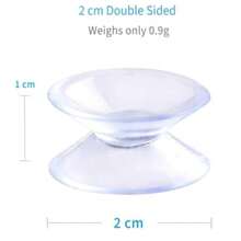 20 piezas de ventosas transparentes de PVC de doble cara, de 2 cm, adecuadas para mesas de vidrio y espejos, de vuelta al colegio - Multicolor - Ver 8