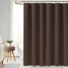 1pc Linen-Like Shower Curtain, 230g/M² Heavy Duty Washable Fabric Shower Curtain Set, Bathroom Hotel Bath Tub Thick Fabric Curtain, Valentines, Mother's Day, Wedding Holiday Home Decor, Includes 12 Metal Hooks Room Decor Bathroom Accessories Back To School - Multicolor - View 43