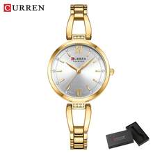 CURREN Women's Wrist Watch, Elegant Quartz Bracelet Watch, Stainless Steel Strap, Rhinestone Decorated Ladies Watch, Gift - Multicolor - View 14