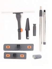 3-In-1 Extendable Window Cleaner With Adjustable Angle, Multi-Surface Glass & Screen Scrubber For Indoor/Outdoor Use, Wet/Dry Streak-Free Cleaning Tool - Professional Long Reach Pole For Home Housekeeping