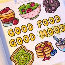 [Hand-Painted Essential] Healing Art Painting & Coloring Book, Beginner Tracing For Stress Relief, Simple & Oversized Relaxing Design With Cute Characters, Thick & Non-Transparent, Safe & , Graduation & Back To School Gift, The Pattern Is Exquisite And The Lines Are Clear, Picture Book, Back To School, School Supplies (Please Order Painting Pad And Coloring Book Separately)