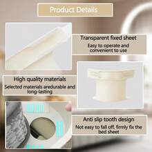 Lock Sheet Holders Keep Sheets Tight Heavy Duty Bed Sheet ,Heavy Duty Bedsheet Corner Tightener Clips, Easy Installation Bed Sheet Grippers Fixed For Mattress Protectors, Bedding(4 Pack) - 白色 - 查看 5