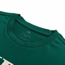 Adidas Camiseta de manga corta con cuello redondo HRTG TNS G T para hombre y mujer, ropa deportiva sencilla y holgada, ropa informal para uso diario, camisetas de calle, tops de media manga - verde bosque - Ver 7