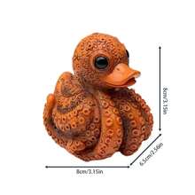 奇思妙想海洋生物系列中的创意章鱼和鸭子主题桌面装饰