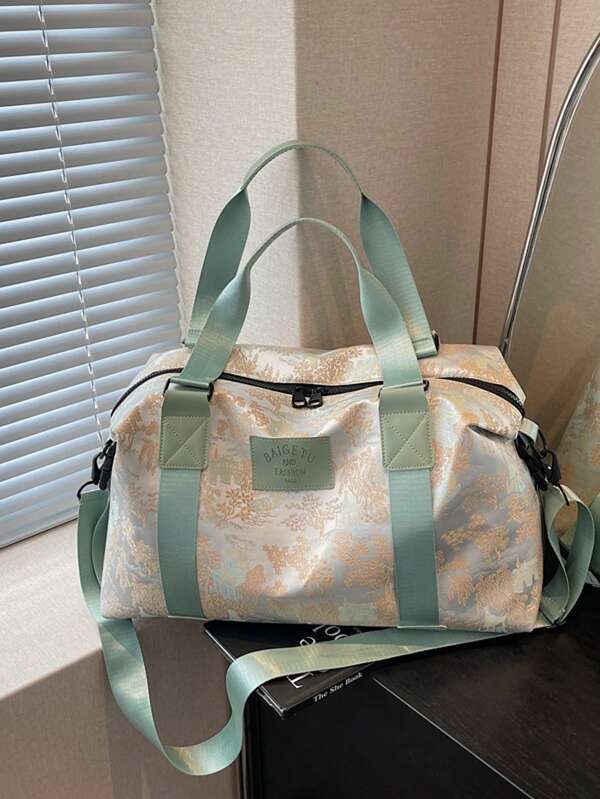 BAIGETU New Fashion Lightweight Large Capacity Travel Bag, Women Handbag Sports Gym Bag For Short Trip Luggage Bag