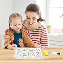 32 Seiten wiederverwendbare Übungsbücher für Bildung, löschbare Schreibtafeln, Papiermaterialien, geeignet für Kontrolltraining und Erleuchtungsübungen für Kinder von 3-6 Jahren, Rückkehr zur Schule