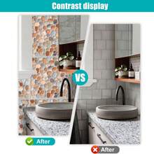 12 piezas de pegatinas de baldosas de piedra 3D autoadhesivas y extraíbles, adecuadas para cocina, baño, sala de estar, dormitorio, papel tapiz de pared, piso, fácil de instalar, 12 piezas/6 piezas, decoración de habitación, decoración de pared, pegatinas de pared, pegatina de pared