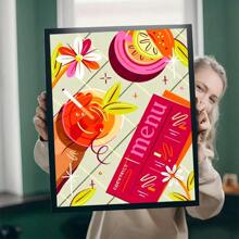 1pc/3PCS Colorful Canvas Painting Of Cocktail Drinks, Good Posters And Prints, Wall Art Patterns Suitable For Living Room Home Decoration Gifts, Bedroom Decorative Paintings, Unframed Paintings, Framed Paintings, Minimalist Art, Fresh And Simple Art.