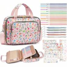 Bible Cover Women Bible, Large Bible Bag/Shoulder Strap, Bible Study Supplies Bible Journaling Kit Pink Book Carrying With Bible Highlighters, Mothers Day Christian Gifts Women2025 - 淺粉色 - 查看 1