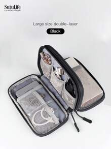 Bolsa organizadora electrónica, organizador electrónico portátil y a prueba de agua- Accesorios de viaje a China- Estuche de almacenamiento universal para cables, teléfonos celulares, batería externa