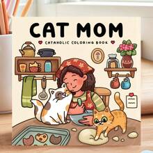 [Mamãe Gato - Livro de Colorir com 24 Páginas] Novo Livro de Colorir para Alívio de Estresse e Cura para Amantes de Gatos, Brinquedo de Alívio de Estresse para Adultos, Brinquedo Educacional para Crianças, Adequado para Famílias, Volta às Aulas, Temporada de Formatura, Dia dos Pais, Dia das Crianças, Livro de Colorir, Padrões Bonitos, Linhas Claras, Livro de Colorir, Desenho e Pintura, Halloween, Natal