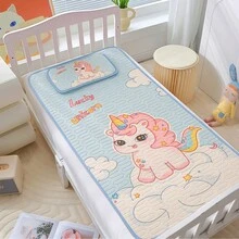 2pcs/Set Baby Summer Cooling Latex Bedding Set, Breathable Latex Mattress Pad + Pillow Case, Toddler Cooling Mat, Cute Cartoon Print Pattern, Children's Bedroom, Holiday/Birthday Gift