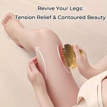 1/2 件手持仿木头皮和身体按摩器梳 - 仿木头部按摩刷，天然穴位经络治疗刷，用于头部放松、抗脂肪塑身、精油水疗和肌肉疼痛缓解，便携式木梳，适合日常使用 - 棕色 - 查看 9