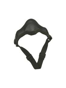 Maschera da campo da guerra in rete metallica, maschera protettiva tattica per metà viso per caccia all'aperto