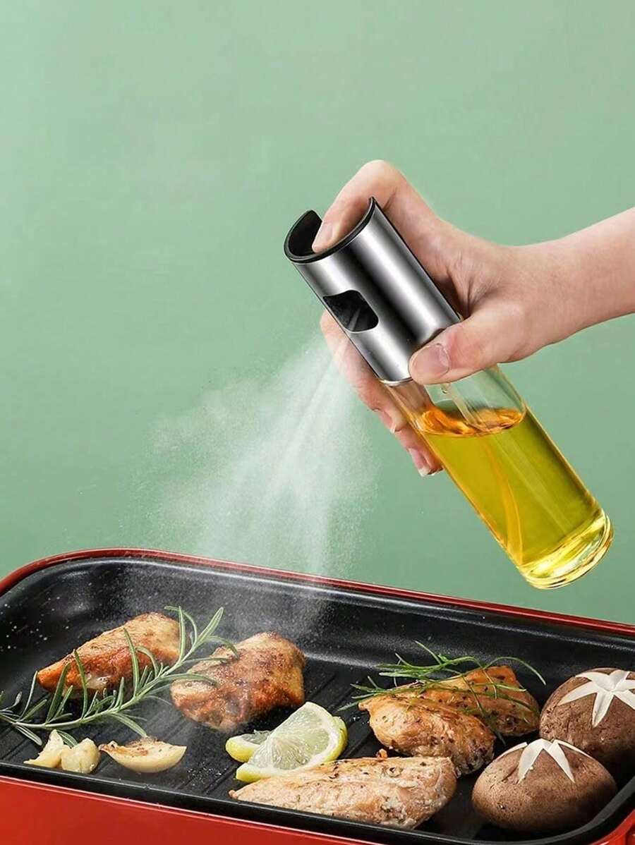 Kitchen Oil Spray Bottle, Glass Condiment Bottle For Oil, Vinegar, Soy Sauce, Bbq, Salad Dressing