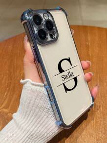 1 carcasă de telefon personalizată cu design personalizat, silicon moale, electrolizat, albastru, cu 4 colțuri, anti-cădere, compatibilă cu 16/15/14/13/12/11 Pro/ProMax/14 Plus/16e/PROMAX/A13/A14/A15/A53/A55/A54/A55/S23/S23ultra/S24ultra/S25/Sam, Galaxy, Redmi, OPPO, Honor, Infinix Smart 8, Moto G30 - cadou memorial personalizat, ușoară, confortabilă, anti-cădere