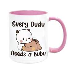 1 pièce Tasse à café en céramique Bubu Dudu - 11 oz, tasse de fantaisie réutilisable, lavable en machine. Conception d'ours "Love Forever", cadeau parfait pour les couples, tasse de Pâques pour épouse, époux, Noël, Saint-Valentin, anniversaire et cadeaux de vacances, tasse à thé, petit ami et petite amie, ustensiles de boisson d'été et d'hiver, parfait pour femme, sœur, amie, patron, employé, collègue, grande tasse de bureau, retour à l'école