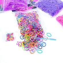 600-teiliges buntes Gummi-Flechtband-Set für Männer/Frauen, DIY-Bastelgeschenke, Nachfüllpackung für Gummiarmbänder, Gummibänder in zufälliger Farbe, handgefertigte Armbänder zum Selbermachen, Schulbedarf, Schulanfang