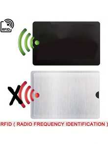 Anti-Demagnetization Silver Card, Bank Card Identity Shield, Anti-Scanning, Anti-Magnetic, Anti-Theft, Anti-Skimming Card Sleeve, Card Sticker, Card Case, Waterproof Card, Medical Card, ID Card Protector, Card Holder, Card Sleeve, Anti-Clogging Reader Lock, Bank Card, ID Card Protector, Metal Aluminum Card Case, Card Wallet, Wallet, Business Card Holder, Credit Card Holder, Women's Card Wallet, Men's Card Wallet, RFID Wallet - Multicolor - View 8