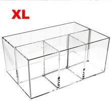 1 pieza Soporte transparente para brochas de maquillaje, organizador de tocador transparente de escritorio para lápices de cejas, productos para el cuidado de la piel, almacenamiento compacto de cosméticos para el baño y el dormitorio