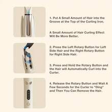 自动卷发器，28mm 筒式卷发器，带 4 种温度调节模式，带智能定时器的卷发器，带智能传感器的卷发器 - 日規A型插(100V) - 查看 3