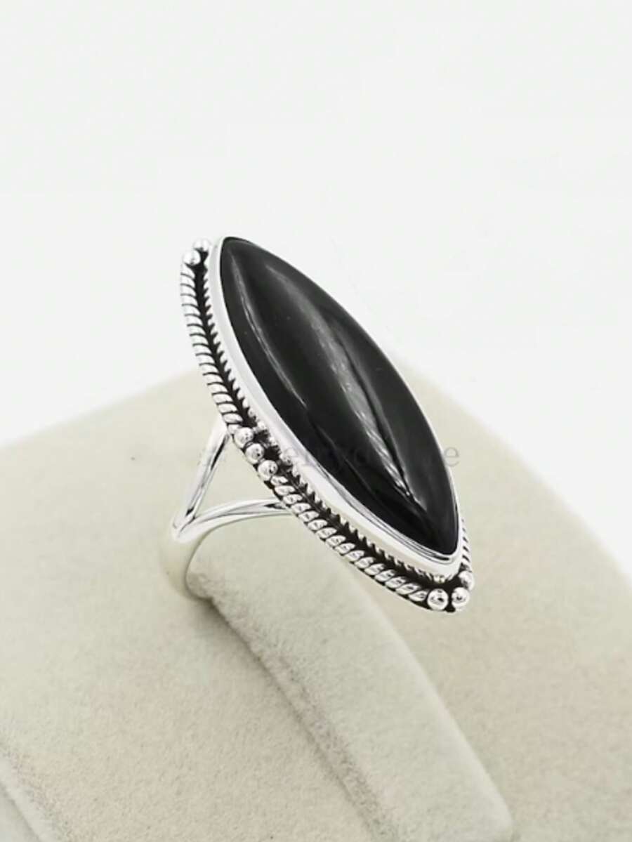 1pc Elegant Boho Style Ring, Luxury Unique Punk Ring, Valentine's Day Jewelry Gift - 銀色 - 查看 1