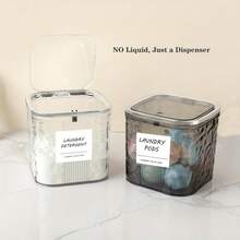 Hộp đựng viên giặt có nắp để sắp xếp và lưu trữ phòng giặt, hộp đựng viên giặt máy rửa chén, hộp đựng viên giặt, hộp đựng viên giặt kín và tự động bật lên - Nhiều màu - Xem 5