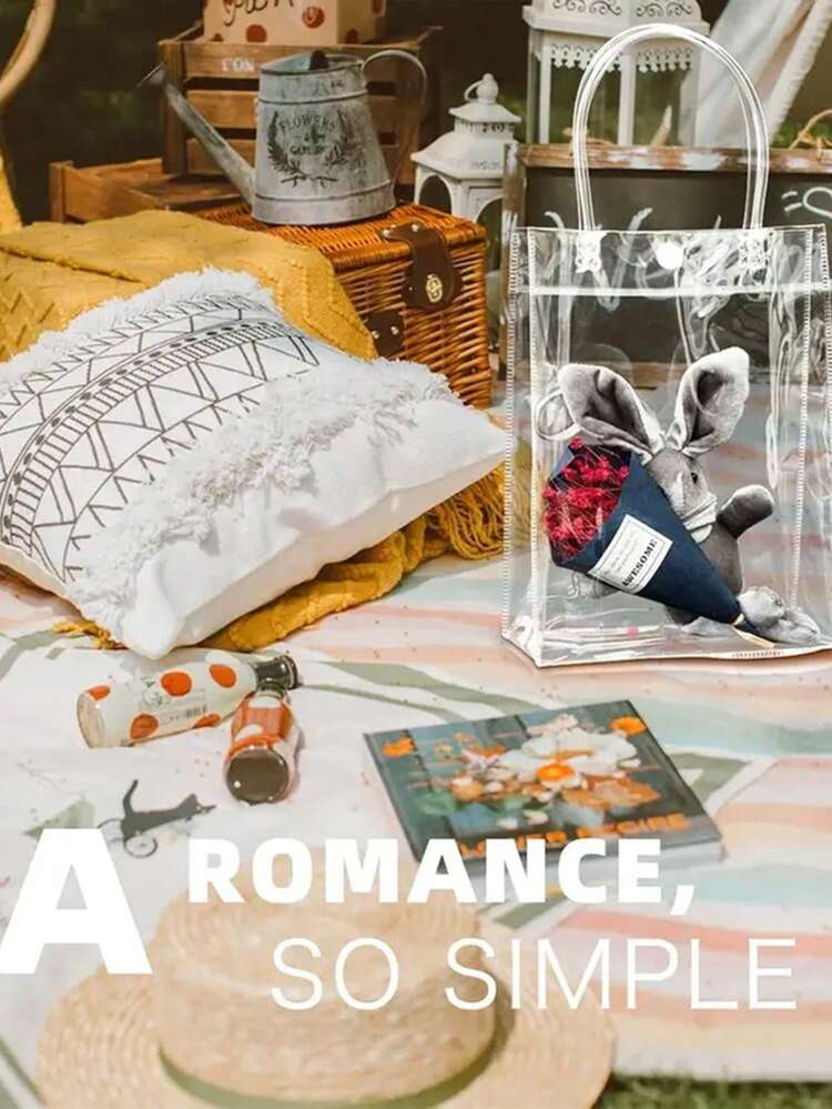 50/20/10/1 pieza Bolsas de regalo transparentes reutilizables, bolsas de tote para bodas, bolsos minimalistas, bolsas de regalo elegantes, bolsas para obsequios de fiestas, adecuadas para bodas, despedidas de soltera, aniversarios, cumpleaños, fiestas de adolescentes y fiestas temáticas - Multicolor - Añade 9