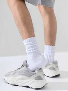 [20 Pares/15 Pares/10 Pares/5 Pares/3 Pares/1 Par] [Imprescindible para hombres deportistas] Calcetines deportivos clásicos para hombres | Transpirables y absorben el sudor | Alta elasticidad | Diseño de bloqueo de color a rayas | Múltiples colores disponibles | Oferta especial por tiempo limitado