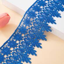 1 Yard Venetian Lace Trim, Available In White, Red, Black, Beige, Brown, Gold, Yellow, Gray, Navy Blue, Blue, Green, Purple, Tan And Dark Brown, Suitable For Sewing Crafts And Clothing Decoration - Multicolor - View 26