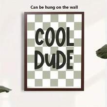 3 PIEZAS Pósteres de decoración de Skateboard con Tiranosaurio Rex, en verde y blanco con decoración de animales de dibujos animados, arte de pared para decoración de habitación infantil y dormitorio, con opción de marco - multicolor - Ver 7