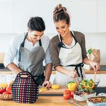 New Neoprene Lunch Bags Rmal Insulated Lunch Tote Bag Reusable Washable Neoprene Picnic Bag For Women Men - all Colorful Dots Neoprene - View 6